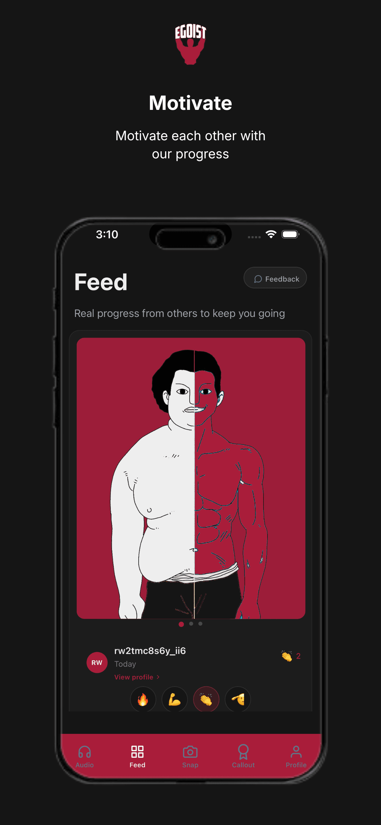 Motivate — real progress from others to keep you going